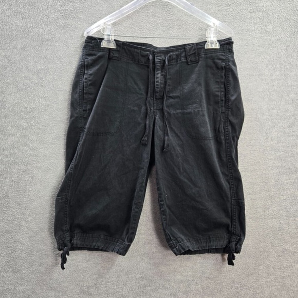 The North Face Women Pants 12 Black Capri‎ Pockets Drawstring 15 in Inseam